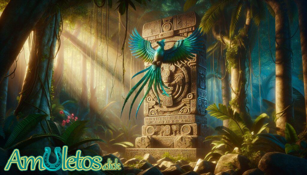 Descubre el mítico tótem de Quetzal azteca