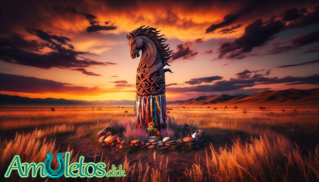 El simbólico tótem de caballo mongol: conexión espiritual y cultural